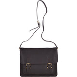 14 Inch Leather Satchel Brown : Josh