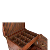 The Bridge Vintage Large Italian Vegetable Tanned Leather Saddle Trunk Brown: 8840401