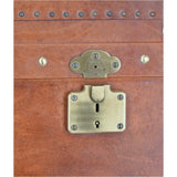 The Bridge Vintage Large Italian Vegetable Tanned Leather Saddle Trunk Brown: 8840401
