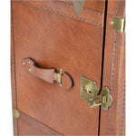 The Bridge Vintage Large Italian Vegetable Tanned Leather Saddle Trunk Brown: 8840401