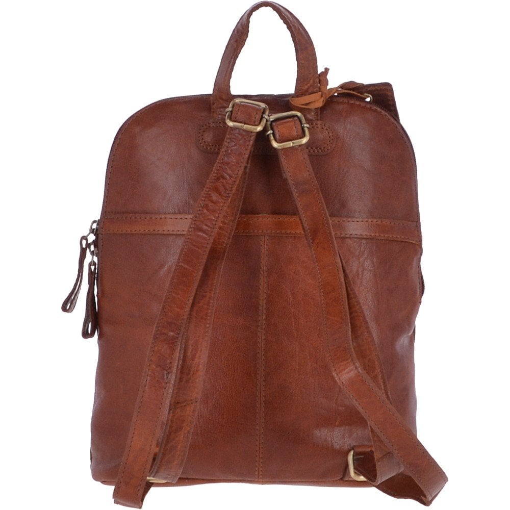 Small Vintage Leather Backpack Honey  – G25
