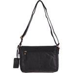 Vintage Leather Cross Body Shoulder Bag Black – G22