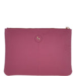 Large Padded Leather Pouch Bag Fuchsia – 62093