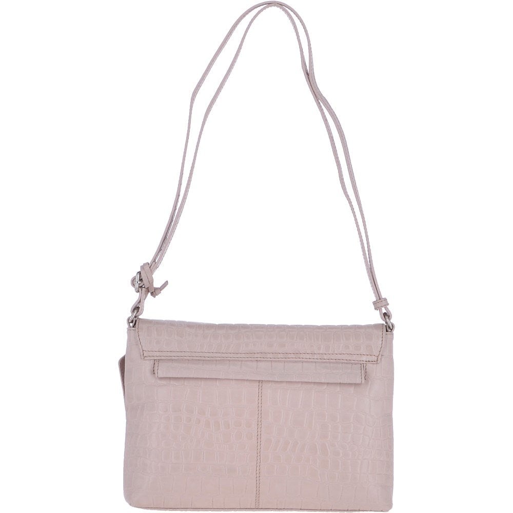 Crocodile Print Cross Body Bag Blush – 62753
