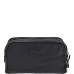 Mens Leather Washbag Black: G-37