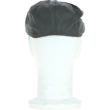 8 Panel Leather Flat Cap Grey: CAP-03