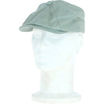 8 Panel Leather Flat Cap Pale Blue: CAP-03