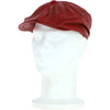 8 Panel Leather Flat Cap Pale Red: CAP-03