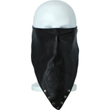 Leather Embossed Bandana Face Mask Black: FACE MASK
