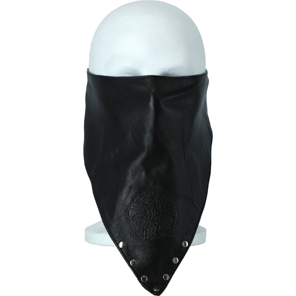 Leather Embossed Bandana Face Mask Black FACE MASK