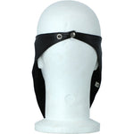 Leather Embossed Bandana Face Mask Black: FACE MASK