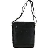 Medium Vintage Wash Leather Travel Bag Black: G-32