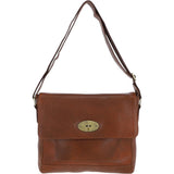 Michigan Leather Messenger Bag Cognac: M-57
