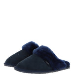 Women's Classic  Suede Sheepskin Slippers Navy: FEN-LADIES SLIPPERS