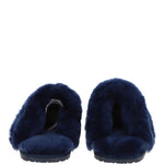 Women's Classic  Suede Sheepskin Slippers Navy: FEN-LADIES SLIPPERS