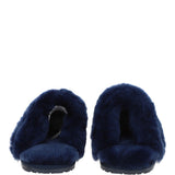 Women's Classic  Suede Sheepskin Slippers Navy: FEN-LADIES SLIPPERS