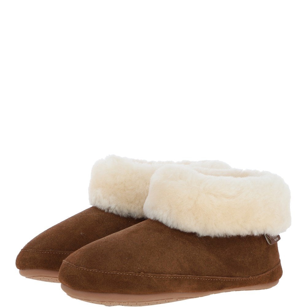 Sheepskin Slippers Chestnut: LADIES BOOTYS