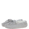 Women's Classic Suede Sheepskin Moccasin Slippers Light Grey: LADIES MOCCASSINS