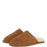 Fenland Classic Mens Suede Sheepskin Slippers Tan/beige