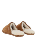 Fenland Classic Mens Suede Sheepskin Slippers Tan/beige
