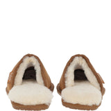 Fenland Classic Mens Suede Sheepskin Slippers Tan/beige