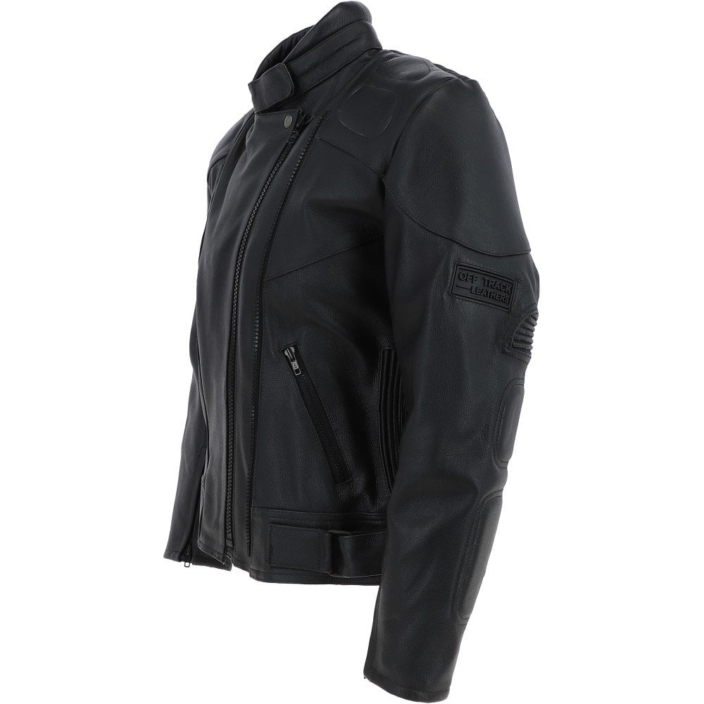 Mens Fashion Cowhide Leather Jacket Black: BIKER 220
