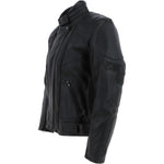 Mens Fashion Cowhide Leather Jacket Black: BIKER 220