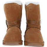 Fenland Classic 8" Suede Sheepskin Belt Boots: S/SKIN BOOT BELT