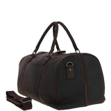 Large Vintage Leather Travel Holdall Brown: Jayden
