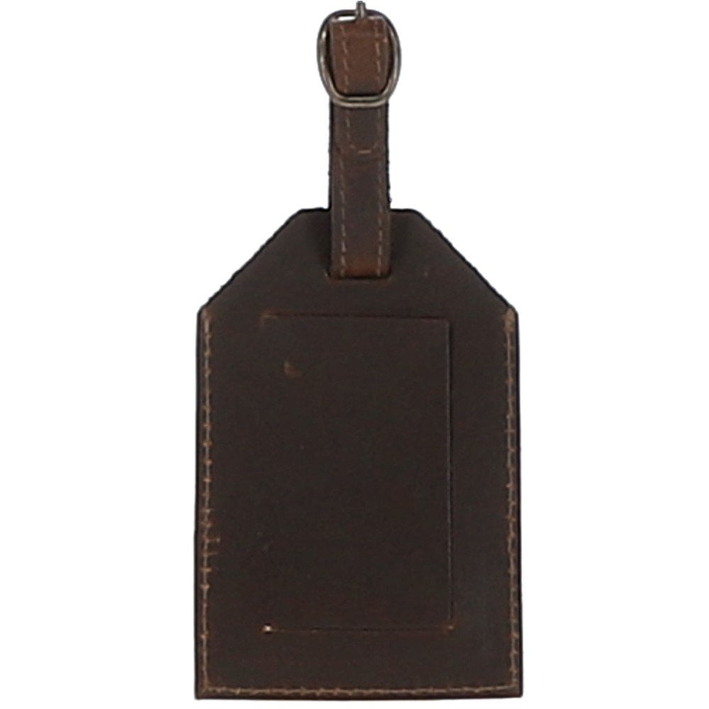 Leather Travel Luggage Tag Copper Brown : 5996