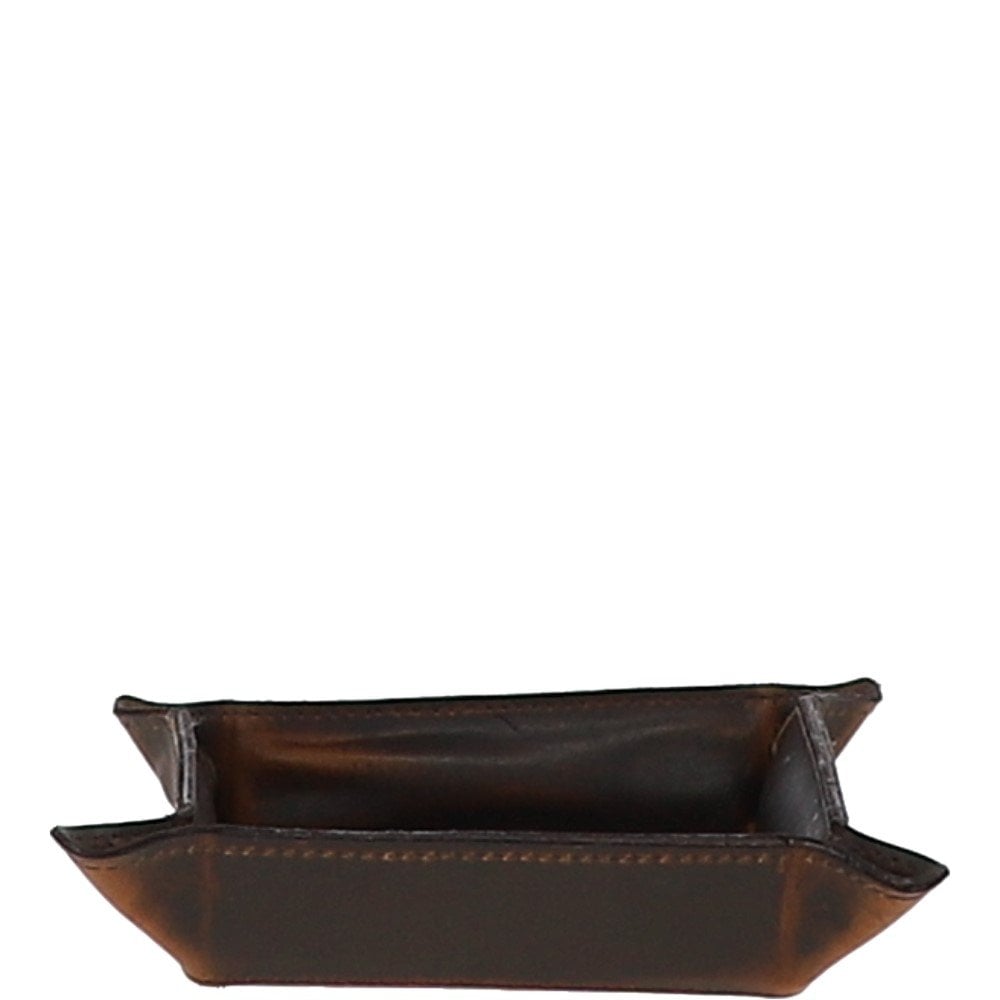 Medium Leather Tidy Tray Copper Brown: MEDIUM COIN TRAY