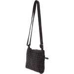 Vintage Woven Classic Leather Crossbody Bag Dark Brown: D-70