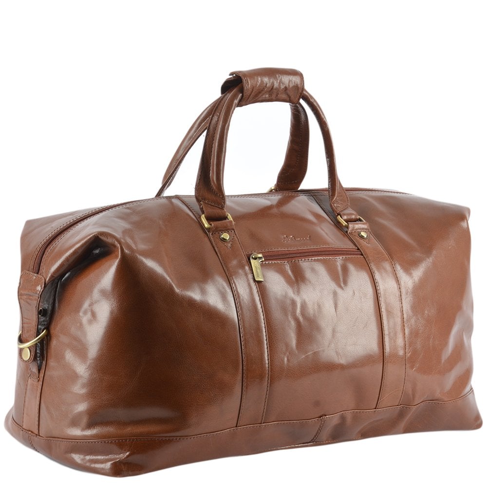 Extra Large Leather Travel Holdall Chestnut/vt: 2081