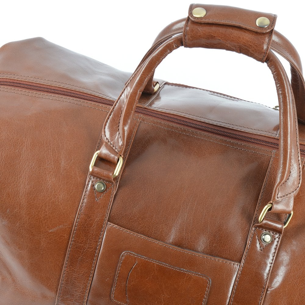 Extra Large Leather Travel Holdall Chestnut/vt: 2081