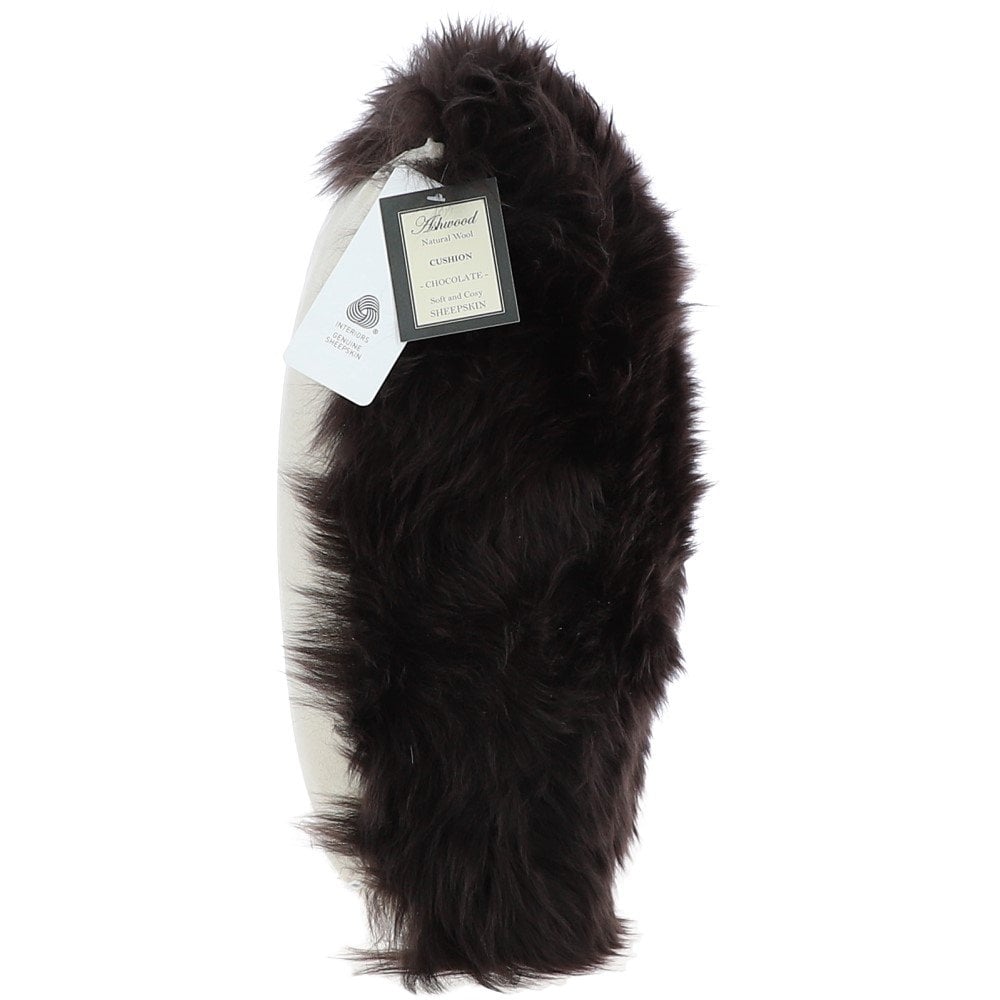 Ashwood Sheepskin Cushion Chocolate