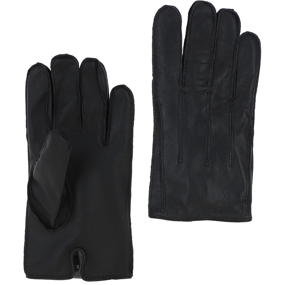 Touch Screen Friendly Leather Gloves Black : 821