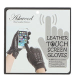 Touch Screen Friendly Leather Gloves Brown : 821