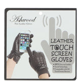 Touch Screen Friendly Leather Gloves Brown : 821