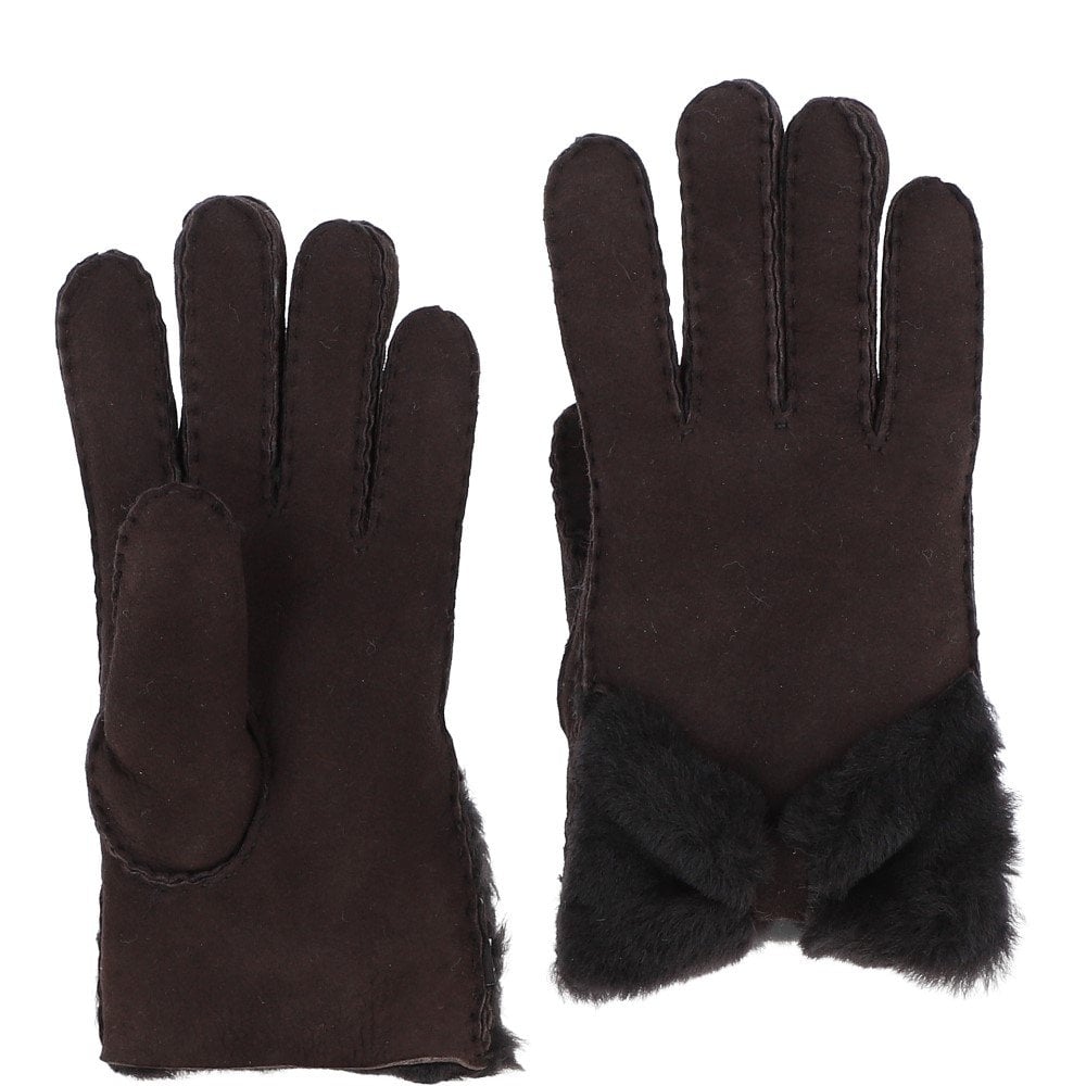 Womens Fenland Suede Sheepskin Gloves Brown: DB 226