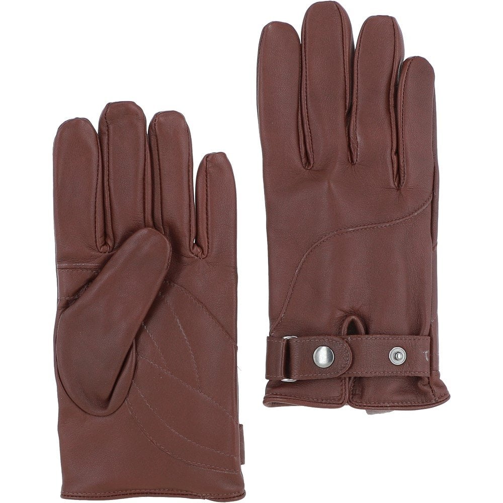 Men's Touch Screen Friendly Leather Gloves Tan: 775