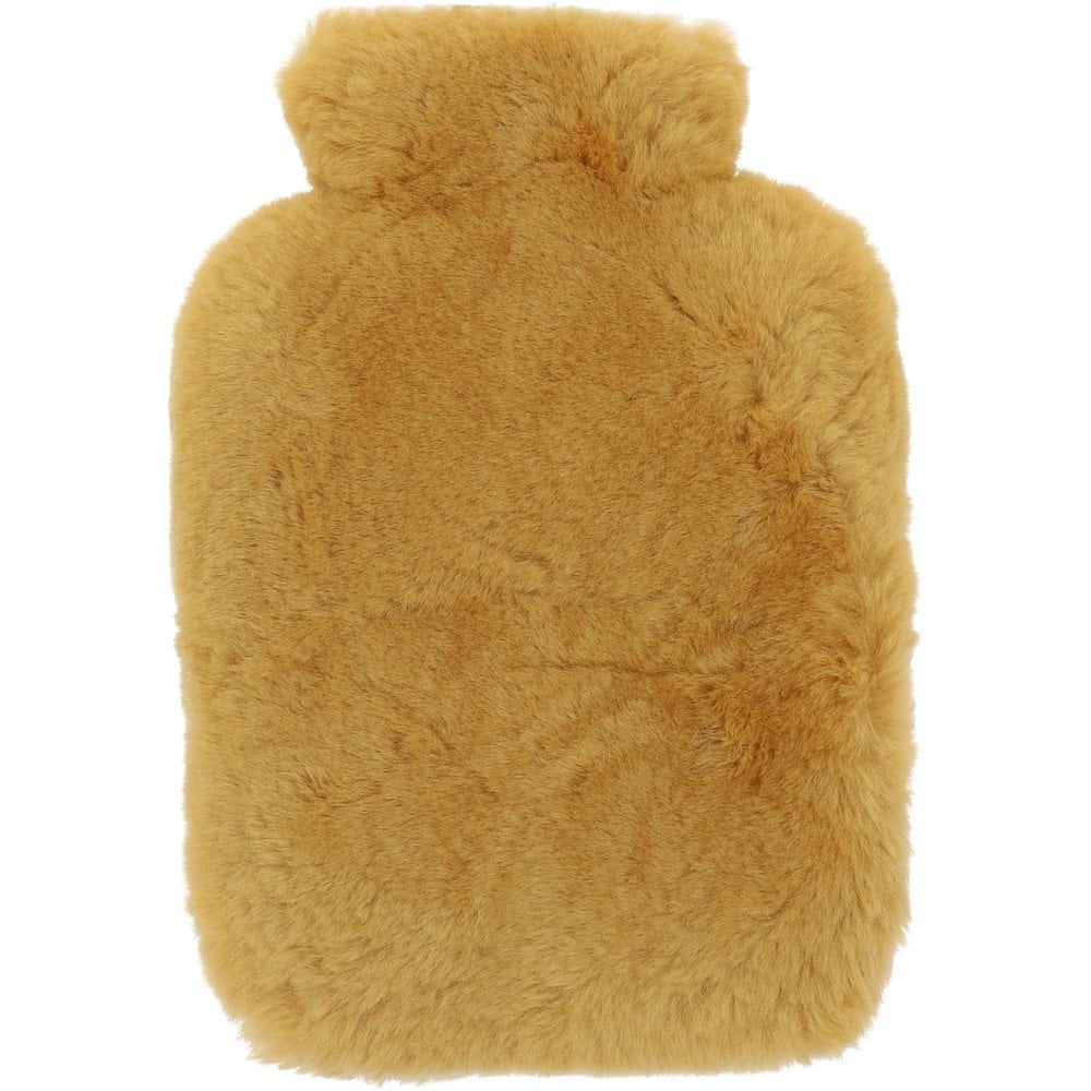 Natural Sheepskin Hot Water Bottle Cover Ochre: WOOL WATER