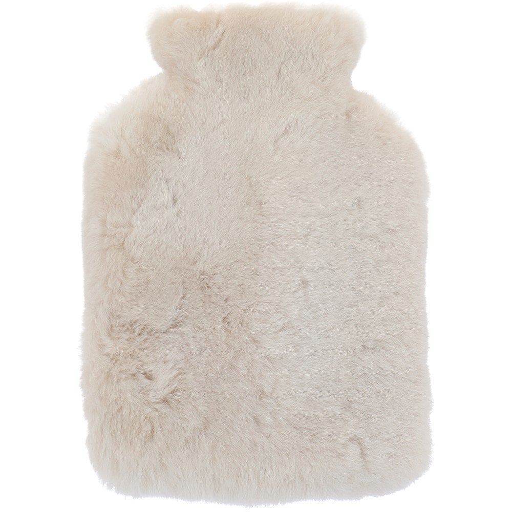 Natural Sheepskin Hot Water Bottle Cover Linen: WOOL WATER