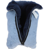 Natural Sheepskin Hot Water Bottle Cover Indigo: WOOL WATER