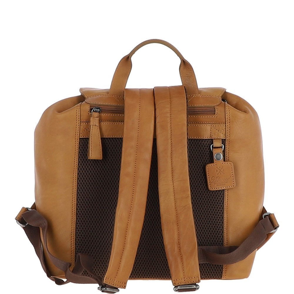 Ashwood Waxy Leather Travel Rucksack Cognac: W-70