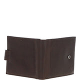 Waxy Leather RFID Wallet & Key Ring Set Brown: W-85