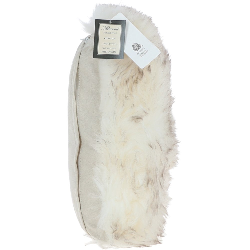 Ashwood Sheepskin Cushion Wolf Tip