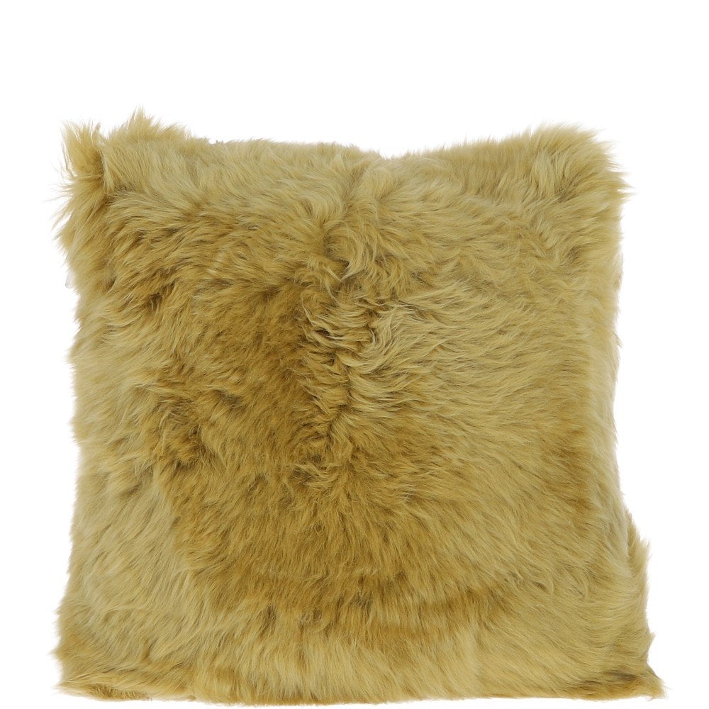 Ashwood SHEEPSKIN CUSHION Straw Yellow