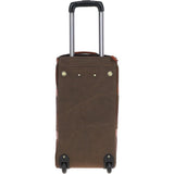 Cow Oily Leather Wheeled Weekend Travel Holdall Brown/Tan: FEN-780