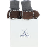Fenland Unisex Kids Sheepskin Booties Brown: CUTIE BOOTIE