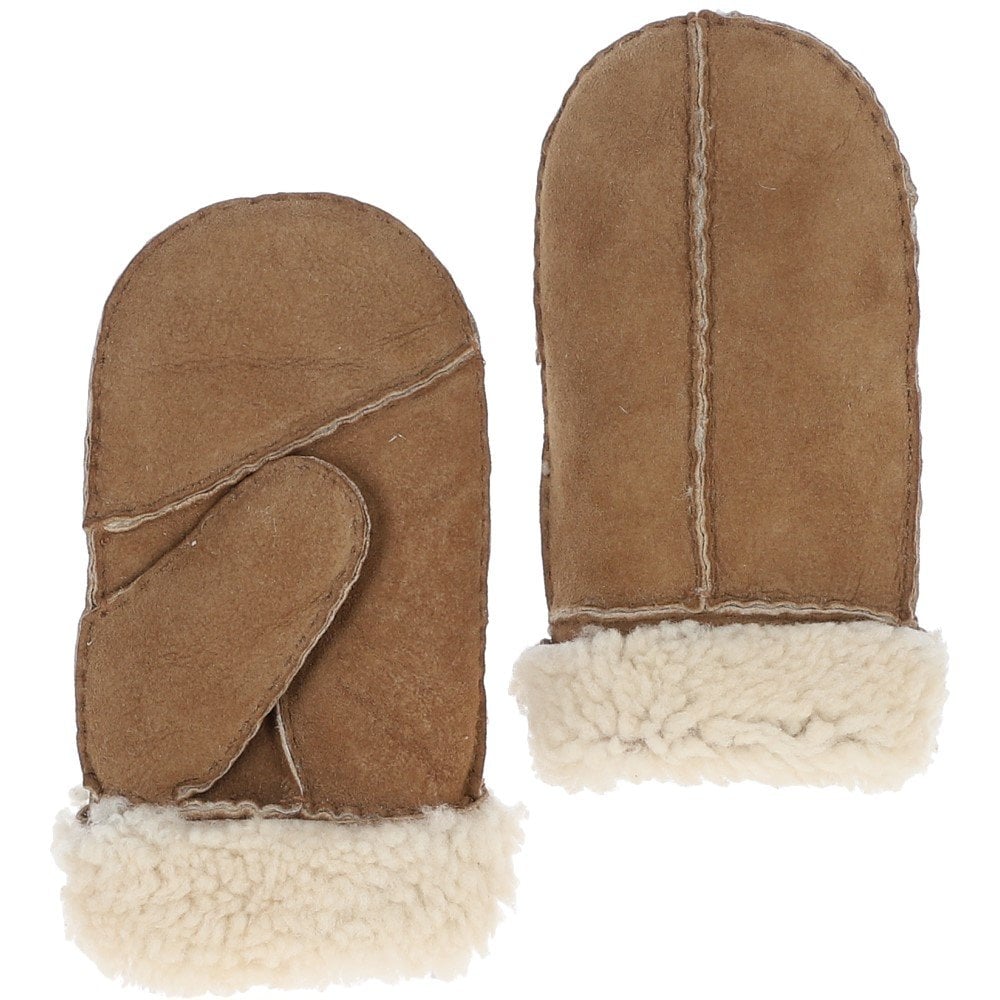 Kids Sheepskin Mittens With Thumb Tan: KIDS MITTENS